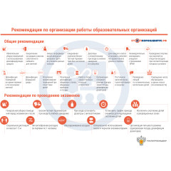 Стенд "Рекомендации по организации работы образовательных организаций (Пленка 750 х 1000)"